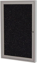 Ghent - 24" Wide x 18" High Enclosed Cork Bulletin Board - Rubber, Confetti (Color) - Best Tool & Supply