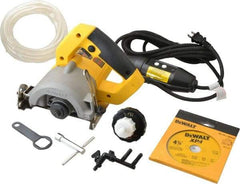 DeWALT - 4-3/8" Blade Diam, Tile Saw - 13,000 RPM, 120 Volts, 10.8 Amps, 20mm Arbor - Best Tool & Supply