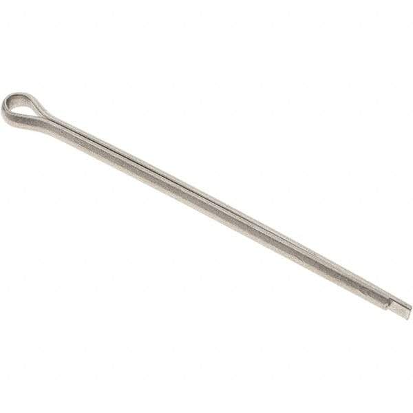 Value Collection - 1/8" Diam x 2-1/2" Long Extended Prong Cotter Pin - Grade 18-8, Uncoated, Stainless Steel - Best Tool & Supply