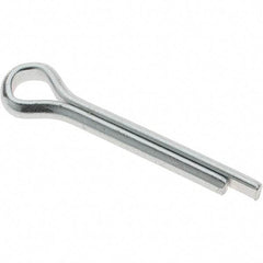 Value Collection - 1/4" Diam x 1-1/2" Long Extended Prong Cotter Pin - Grade 2, Zinc-Plated, Steel - Best Tool & Supply