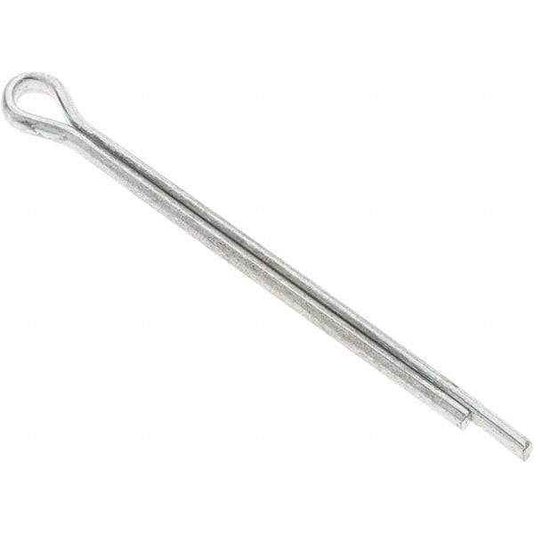 Value Collection - 1/8" Diam x 2" Long Extended Prong Cotter Pin - Grade 2, Zinc-Plated, Steel - Best Tool & Supply