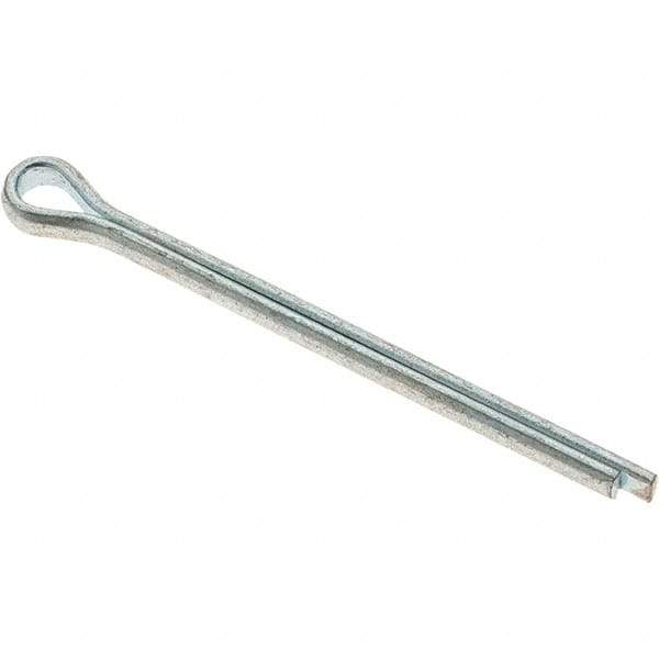 Value Collection - 1/8" Diam x 1-3/4" Long Extended Prong Cotter Pin - Grade 2, Zinc-Plated, Steel - Best Tool & Supply