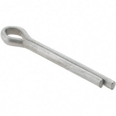 Value Collection - 1/8" Diam x 1" Long Extended Prong Cotter Pin - Grade 2, Zinc-Plated, Steel - Best Tool & Supply