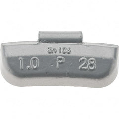 Value Collection - 1 oz P Wheel Weight - Zinc, For Use with Automotive & Light Trucks - Best Tool & Supply