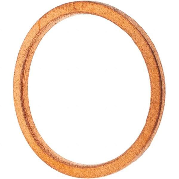 Value Collection - M16 Screw, Copper Standard Flat Washer - 18mm ID x 22mm OD, 1.5mm Thick - Best Tool & Supply