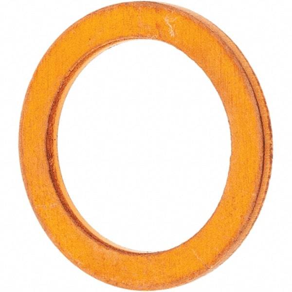 Value Collection - M12 Screw, Copper Standard Flat Washer - 14mm ID x 20mm OD, 1.5mm Thick - Best Tool & Supply