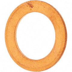 Value Collection - M8 Screw, Copper Standard Flat Washer - 10mm ID x 16mm OD, 1mm Thick - Best Tool & Supply