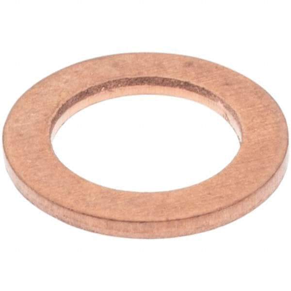 Value Collection - M5 Screw, Copper Standard Flat Washer - 6mm ID x 10mm OD, 1mm Thick - Best Tool & Supply