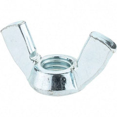 Value Collection - 1/2-13 UNC, Zinc Plated, Steel Type A Wing Nut - 1.94" Wing Span, 1" Wing Span - Best Tool & Supply