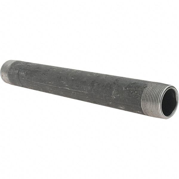 Value Collection - Schedule 80, 1-1/4" Diam x 13" Long Steel Black Pipe Nipple - Threaded - Best Tool & Supply