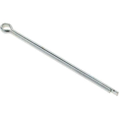 Value Collection - 1/4" Diam x 5" Long Extended Prong Cotter Pin - Grade 2, Zinc-Plated, Steel - Best Tool & Supply