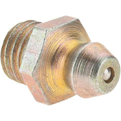 Import - Straight Head Angle, 5/16-24 Standard Grease Fitting - Zinc Plated Finish - Best Tool & Supply