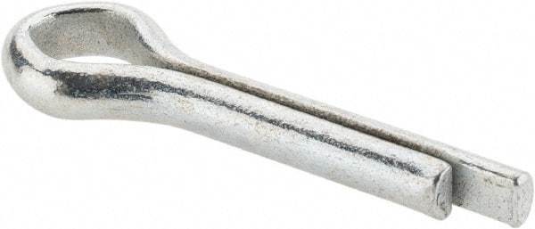 Value Collection - 1/4" Diam x 1" Long Extended Prong Cotter Pin - Grade 2, Zinc-Plated, Steel - Best Tool & Supply