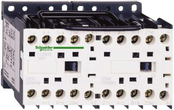 Schneider Electric - 3 Pole, 110 Coil VAC at 50/60 Hz, 16 Amp at 690 VAC, 20 Amp at 440 VAC and 9 Amp at 440 VAC, Reversible IEC Contactor - BS 5424, CSA, IEC 60947, NF C 63-110, RoHS Compliant, UL Listed, VDE 0660 - Best Tool & Supply