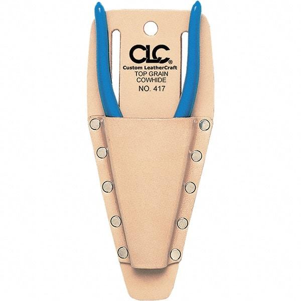 CLC - Pliers Holster with 1 Pocket - Leather, Natural (Color), 3" Wide x 6" High x 1" Deep - Best Tool & Supply