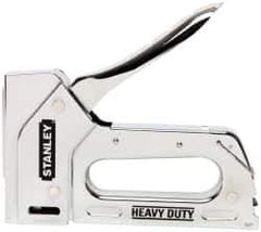 Stanley - Manual Staple Gun - 1/4, 5/16, 3/8, 1/2, 9/16" Staples, Chrome, Chrome Plated Steel - Best Tool & Supply