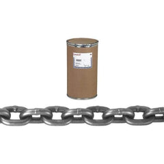 Campbell - 3/4" Welded Alloy Chain - 35,300 Lb Capacity, Grade 100, 100' Long, Bright Finish - Best Tool & Supply