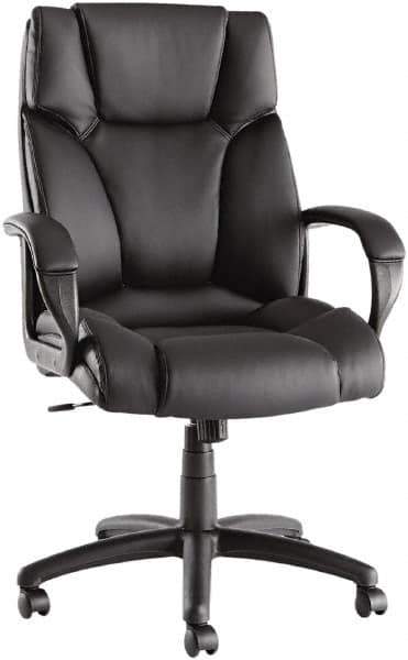 ALERA - 28-3/8" High Office/Managerial/Executive Chair - 21" Wide x 20" Deep, Soft Leather Seat, Black - Best Tool & Supply