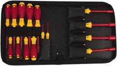 Wiha - 15 Piece 1/4 to 1/2" Insulated Nutdriver Set - Cushion Grip Handle - Best Tool & Supply