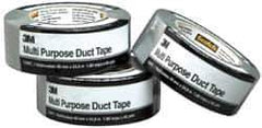 3M - 2" x 50 Yds Silver Duct Tape - 5.5 mil, Rubber Adhesive, Polyethylene Film Backing, 19 Lb/ln Tensile Strength, 248°F Max, Series 2929 - Best Tool & Supply