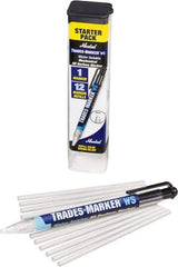 Markal - White All Purpose Wax Crayon - Flat Tip - Best Tool & Supply