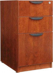 ALERA - 15-5/8" Wide x 28-1/2" High x 28-1/2" Deep, 3 Drawer Full Pedestal - Woodgrain Laminate, Cherry - Best Tool & Supply