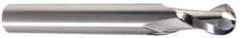 Onsrud - 1/4" Cutting Diam x 1/2" Length of Cut, 2 Flute, Upcut Spiral Router Bit - Uncoated, Right Hand Cut, Solid Carbide, 2-1/2" OAL x 1/4" Shank Diam, Ball End Taper, 30° Helix Angle - Best Tool & Supply