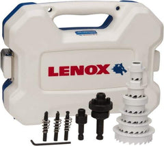 Lenox - 15 Piece, 7/8" to 2-1/2" Saw Diam, Electrician's Hole Saw Kit - Carbide-Tipped, Toothed Edge, Includes 6 Hole Saws - Best Tool & Supply