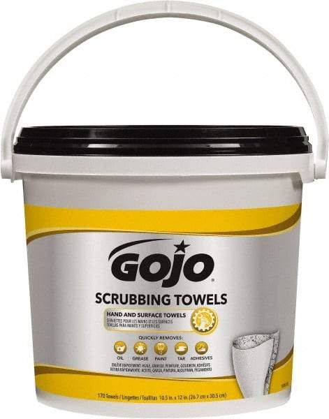 GOJO - Pre-Moistened Hand Cleaning Wipes - Canister, 12-1/4" x 10-1/2" Sheet Size, Red - Best Tool & Supply