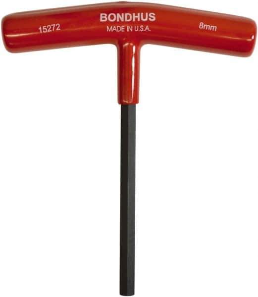 Bondhus - 8mm Hex, T-Handle Cushion Grip, Hex Key - 152mm OAL, Metric System of Measurement - Best Tool & Supply