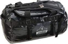 Ergodyne - 2 Pocket, 4,395 Cubic Inch, Tarpaulin, 600D Polyester Water Resistant Empty Duffel Bag - 23-1/2 Inch Wide x 10-1/2 Inch Deep x 10-1 2 Inch High, Black - Best Tool & Supply