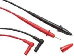 Fluke - Black/Red Electrical Test Equipment Leads - Use with Electrical Test Equipment with 4mm Adapters - Best Tool & Supply