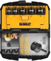 DeWALT - 5 Piece, 3" to 1-3/8" Saw Diam, Impact Rated Hole Saw Kit - Bi-Metal, Toothed Edge, Includes 5 Hole Saws - Best Tool & Supply