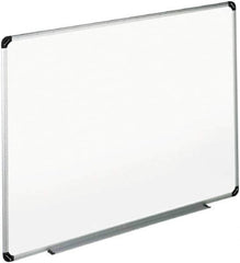 UNIVERSAL - 36" High x 48" Wide Erasable Melamine Marker Boards - Aluminum/Plastic Frame, 49.67" Deep, Includes Accessory Tray/Rail & Mounting Kit - Best Tool & Supply