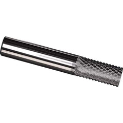 Made in USA - 5/16" Diam, 1" LOC, Plain End, Solid Carbide Diamond Pattern Router Bit - Right Hand Cut, 2-1/2" OAL, 5/16" Shank Diam, Use on Carbon & Honeycomb, Carbon Fiber, Composite, Fiberglass, Graphite - Best Tool & Supply