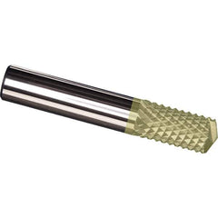 Made in USA - 1/4" Diam, 3/4" LOC, Drill Point End, Solid Carbide Diamond Pattern Router Bit - Right Hand Cut, 2-1/2" OAL, 1/4" Shank Diam, Use on Carbon & Honeycomb, Carbon Fiber, Composite, Fiberglass, Graphite - Best Tool & Supply