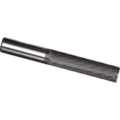 Made in USA - 1/2" Diam, 1" LOC, Plain End, Solid Carbide Diamond Pattern Router Bit - Right Hand Cut, 3" OAL, 1/2" Shank Diam, Use on Cast Iron, Stainless, Steel, Titanium - Best Tool & Supply