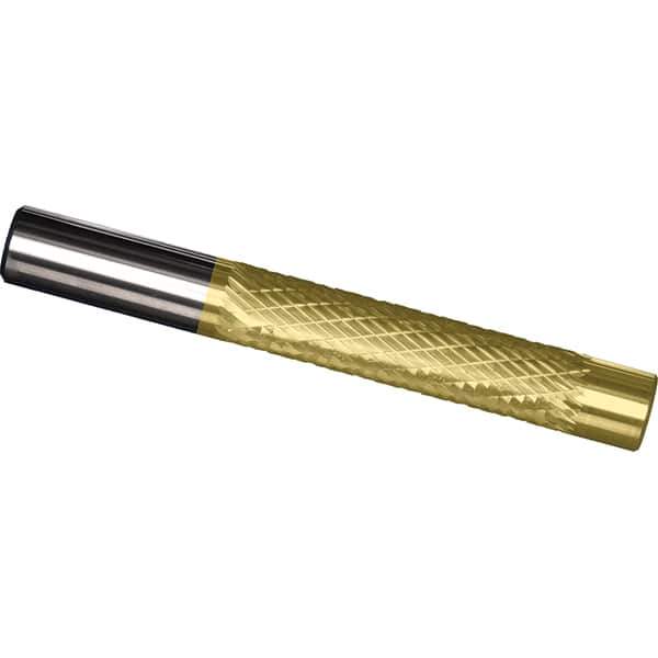 Made in USA - 1/2" Diam, 2" LOC, Solid Carbide Diamond Pattern Router Bit - Right Hand Cut, 4" OAL, 1/2" Shank Diam, Use on Cast Iron, Stainless, Steel, Titanium - Best Tool & Supply