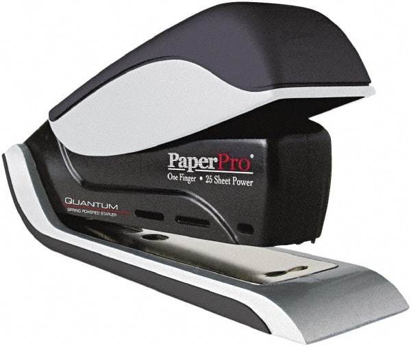 PaperPro - 25 Sheet Half Strip Stapler - Black/Silver - Best Tool & Supply