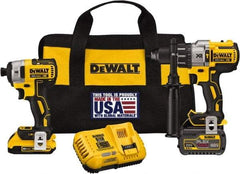 DeWALT - 20 Volt Cordless Tool Combination Kit - Includes 1/2" Brushless Hammerdrill & 1/4" Brushless Compact Impact Driver, Lithium-Ion Battery Included - Best Tool & Supply