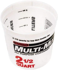 SEYMOUR-MIDWEST - 2-1/2 Qt, Plastic Round White Bucket & Pail Kit - Best Tool & Supply