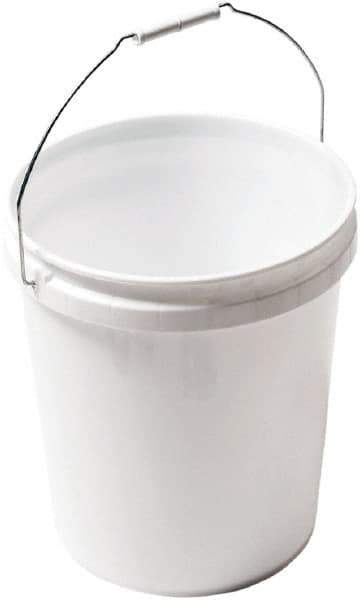 SEYMOUR-MIDWEST - 5 Gal, Plastic Round White Bucket & Pail Kit - Handle Included - Best Tool & Supply