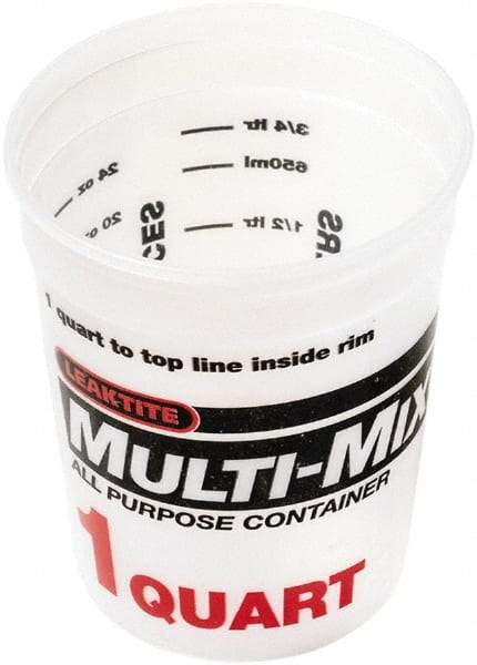 SEYMOUR-MIDWEST - 1 Qt, Plastic Round White Bucket & Pail Kit - Best Tool & Supply