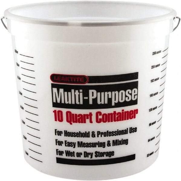 SEYMOUR-MIDWEST - 10 Qt, Plastic Round White Bucket & Pail Kit - Handle Included - Best Tool & Supply