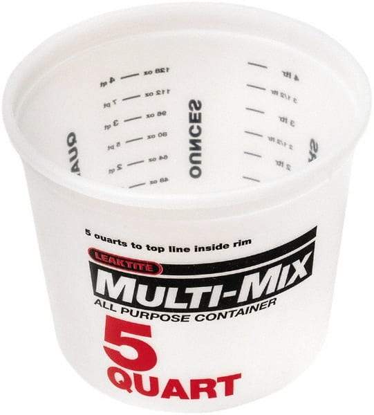 SEYMOUR-MIDWEST - 5 Qt, Plastic Round White Bucket & Pail Kit - Best Tool & Supply