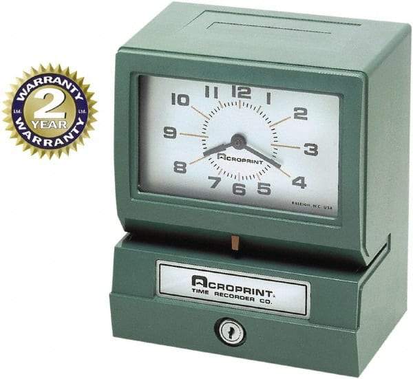 Acroprint Time Recorder - Time Clocks & Time Recorders Punch Style: Manual Power Source: AC Adapter - Best Tool & Supply