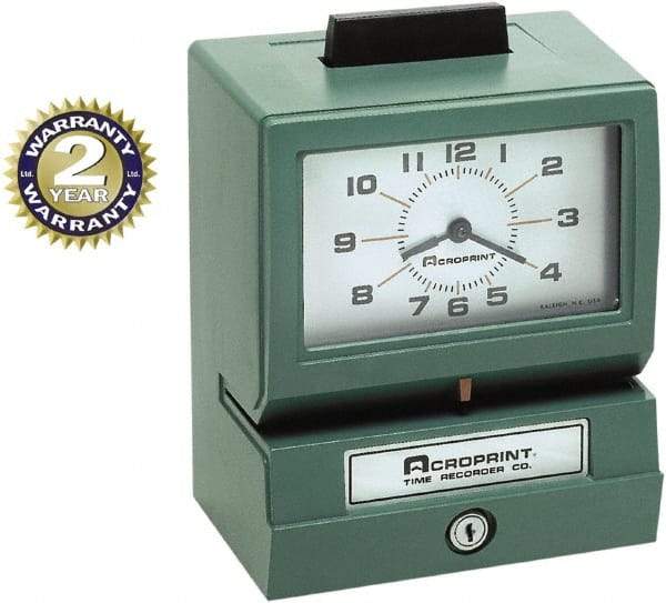 Acroprint Time Recorder - Time Clocks & Time Recorders Punch Style: Manual Power Source: AC Adapter - Best Tool & Supply