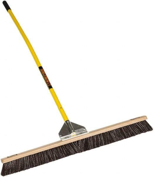 SEYMOUR-MIDWEST - 36" General Purpose Polypropylene Push Broom - 3" Bristle Length, Wood Block, Bolt-On Handle Connection, Handle Included - Best Tool & Supply