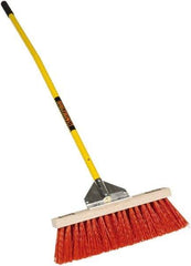 SEYMOUR-MIDWEST - 18" Rough Surface Polypropylene Push Broom - 5-1/2" Bristle Length, Wood Block, Bolt-On Handle Connection, Handle Included - Best Tool & Supply