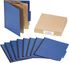 ACCO - 11 x 8 1/2", Letter Size, Dark Blue, File Folders with Top Tab - Right of Center Tab Cut Location - Best Tool & Supply